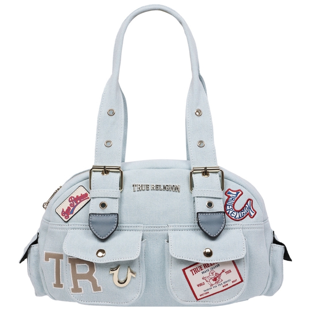 True Religion Denim Shoulder Bag with Patches